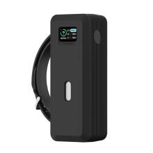 SIKAI CASE Silicone Protective Case for  737 Power Bank 24,000mAh with /SIM Card Slot, 1/4-Inch Nut Hole, Handle Black