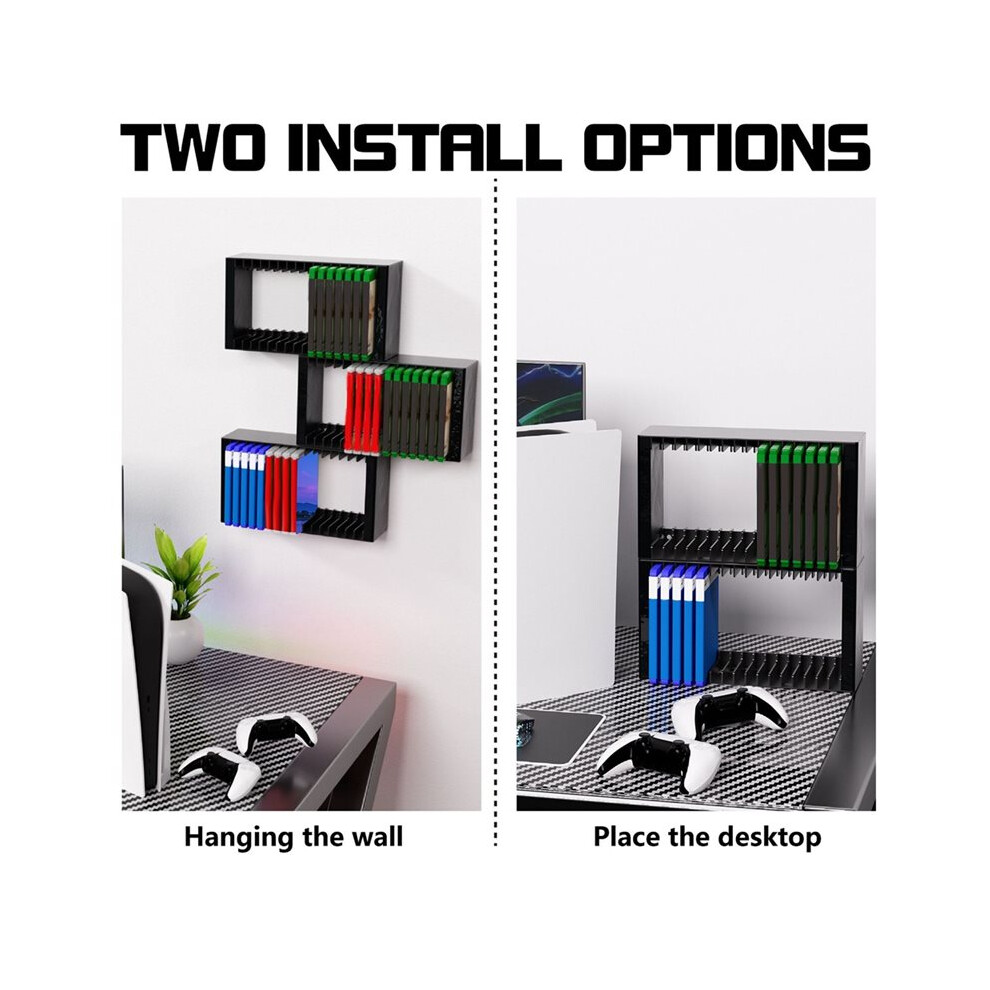 Game Storage Tower Holder, Universal Wall Mount Game Organizers Storage For Ps4 Ps5 Ns 4712292357934