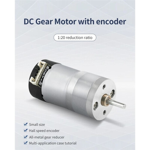 DIY  Motor with Encoder Speed Measurement Geared High Torque Gear Box 310 Motor for Self Balancing Car Robotics D 2