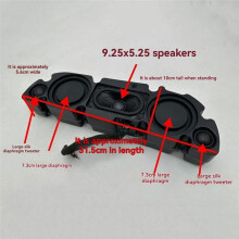 1PCS Hi-Fi 2-Way Passive Speaker Triple Driver Dual Bass Diaphragms & Long-Throw Dual Tweeters for Home / Studio Audio