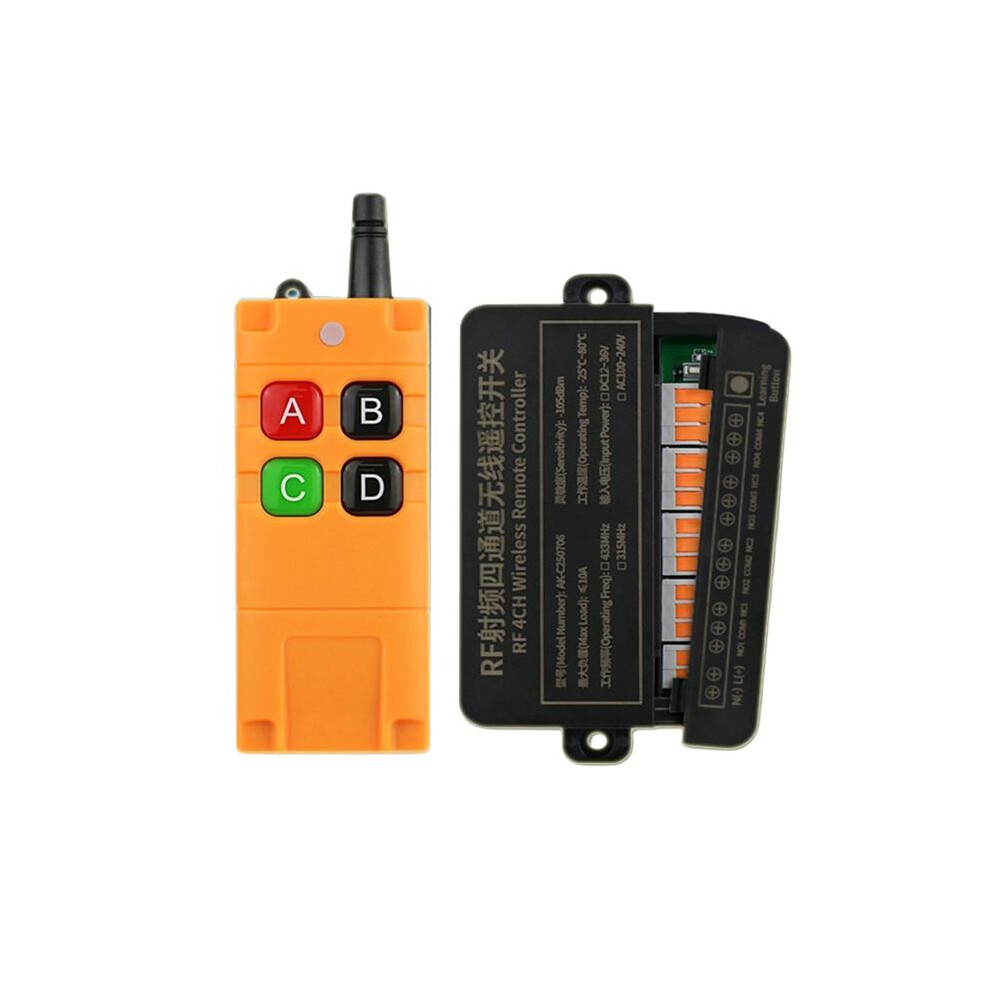 433Mhz Wireless Remote Control Universal 4Ch Relay Receiver Module For Gate Garagedc12v-36V Rf Radio Controller A 6033860881650