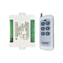 433 MHz 6CH RF Wireless Remote Control 12V-36V Remote Control System Receiver Transmitter Relay A