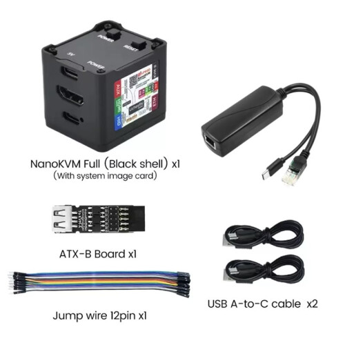 For Sipeed NanoKVM PiKVM Remote Control Operation and Maintenance Server  PiKVM Remote Desktop Server UART Black 1