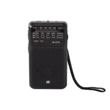 W918 Emergency Survival Radio Portable Radio with FM/AM/SW Bands Small Full Band Flashlight Black