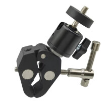 Superklem met 360 -Kogelkop, Snelspanklem, Statiefbevestiging, 1/4 Schroefclip voor DSLR-Actiecamera