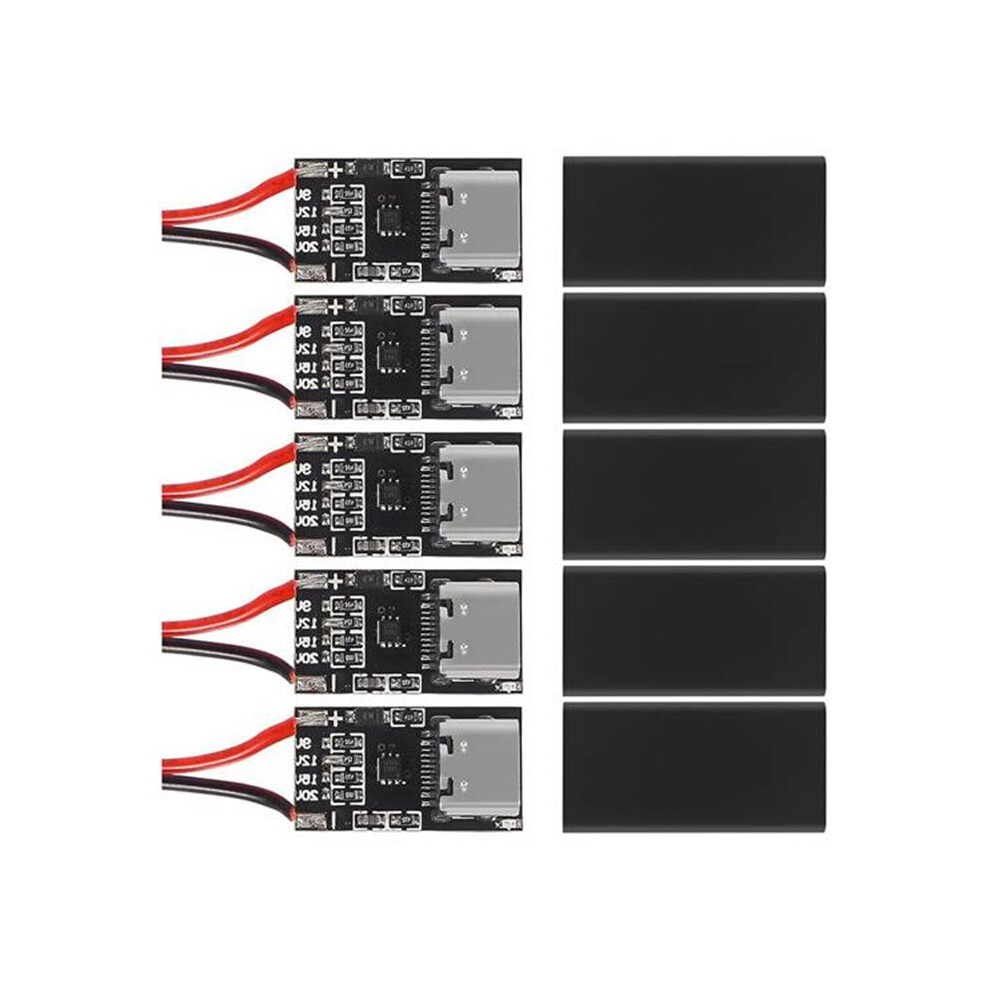 5 Pcs Type-C Pd3.0 Qc Trigger Board Usb-C Pd Qc 5V 9V 12V 15V 20V Fixed Voltage Power Trigger Module With Case 6034197727543