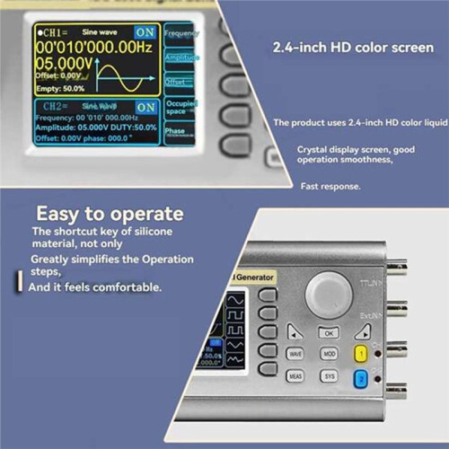 JDS2900 15/30/40/50/60MHz DDS Dual-CH Function Signal Generator Arbitrary Waveform Generator Source Frequency Counter EU 1