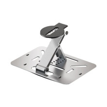 Universal Projector Bracket with 1/4 Inch Screw Desk, Ceiling and Wall Mount Adjustable Foldable Projector Stand Silver
