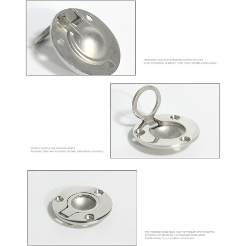 316 Stainless Steel Door Knobs Handles Pull Marine Deck Flush Pull Handles 2