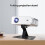 Universal Projector Bracket with 1/4 Inch Screw Desk, Ceiling and Wall Mount Adjustable Foldable Projector Stand Silver 6