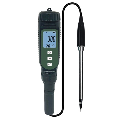 Soil Tester EC Value Temperature Tester External Orobe Garden Plants Flowers EC Tester Testing Instrument