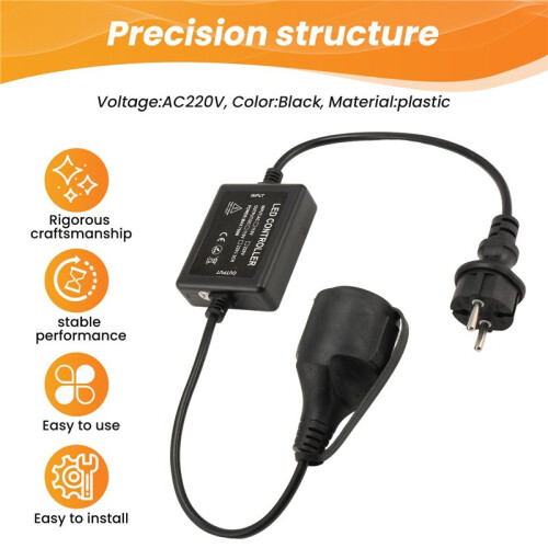 750W LED Dimmable Controller AC 220V Dimming 23Keys Remote Kit for LED Strip Bulbs String Christmas Party EU PLUG 1