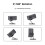 Foldable Projector Stand Desk, Wall and Ceiling Mount Bracket with 180-Degree Rotation for Home Theater Projector Silver 9