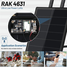 D5L Solar Node met 5V Zonnepaneel RAK19007 & RAK4631 WisBlock-Integratie  WiFi LoRa IoT Low-Power Module B