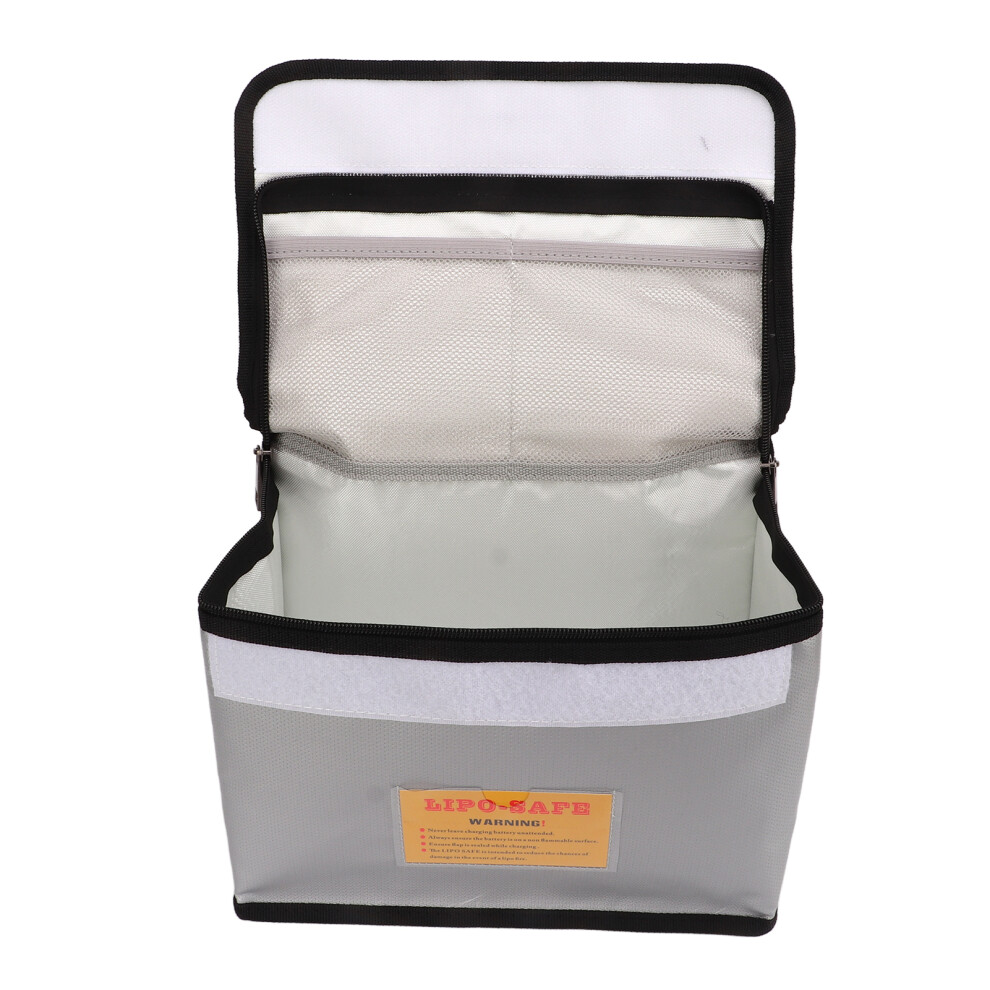 Lithium Battery Storage Pouch Fireproof Explosion Proof Bag With Zipper Closure 7611373317355