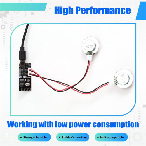 4Ohm 5W Diy Speaker Bone Conduction Hidden Sound System Vibration Horn Resonance with  Amplifier Board 2