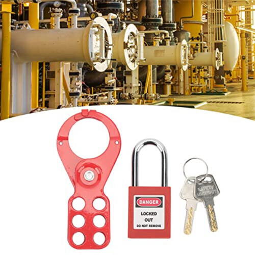 Padlocks Hasps Set, Lockout Tagout Kit 6 Hole Desi 2