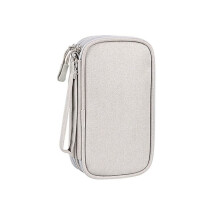 ÉTui de Rangement de Câble Portable ÉTanche USB Data Charger Plug Organizador pour Travel Electronic Organizer Gris