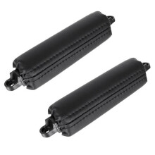 2ST Bil FramdöRrhandtag Pull Trim PU LäDer 7L6867161 för 2003-2010 SidodöRrshandtag Inre LHD RHD Svart