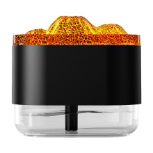 Flame Diffuser Aromaterapi Eterisk Oil Diffuser With Atmosphere Light 300Ml Cool Mist Luftfuktare för Hemmakontor -B