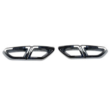 For Magotan B8 2016-2019 Rear Lip Bumper Spoiler Car Tail Throat Frame Exhaust Pipe Trim Silver