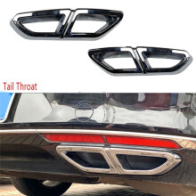 FüR Magotan B8 2016-2019, Hecklippen-StoßStangenspoiler, Auto-Heckhalsrahmen, Auspuffrohrverkleidung, Silber