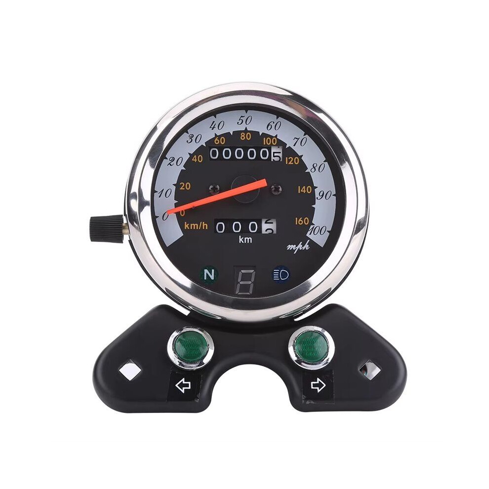Universal Motorcycle Speedometer Meter Odometer For Gn125 Tu250 Retro Motorcycle Modification Instrument 4712817811804