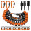 18Pcs Bit Holder Keychains,1/4 3/8 1/2in Socket Drill Nut Bit Holders Portable Hex Shank Screwdrivers Adapters and Lock 1