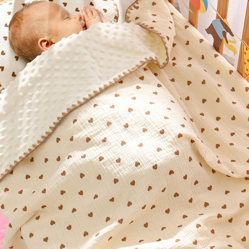 Babydecke mit gepunkteter Rückseite, niedlicher