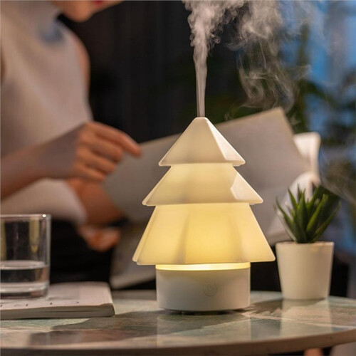 Essential Oil Diffuser Christmas Tree Air Humidifier 7 Colors Cool Mist Humidifier Diffuser for Office Bedroom B 2