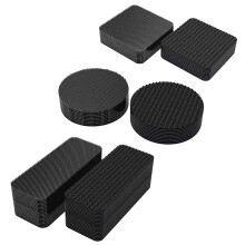14 PCS Anti Slip Mat Grippers, Rug Grippers, Hook and Loop Rug Pads, Suitable Carpet Grippers for Marble, Wooden Floors and More ( Black )
