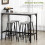 Homcom HOMCOM 5 Piece Bar Table and Stools Set with Metal Frame Grey 5