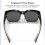 Oversized PC-Sonnenbrille Oversize passt über Brillen UV-Schutz Anti-UVA UVB Schwarz 8