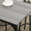 Homcom HOMCOM 5 Piece Bar Table and Stools Set with Metal Frame Grey 9