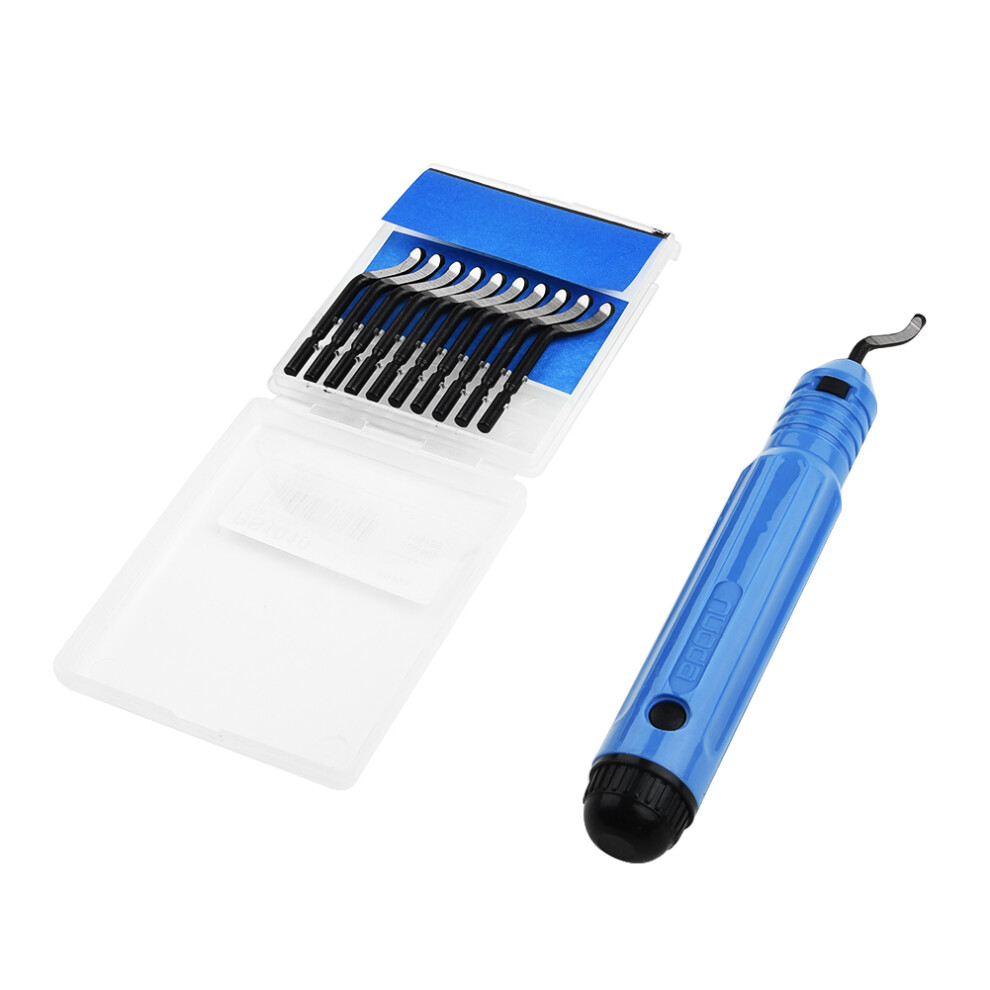 Nb1100 Burr Handle With 10 Bs1010 Blades Deburrer Deburring Tools Kit Copper Tube Reamer Tool Partstrimming Knives 6935161421729