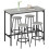 Homcom HOMCOM 5 Piece Bar Table and Stools Set with Metal Frame Grey 2