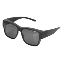 Oversized PC-Sonnenbrille Oversize passt über Brillen UV-Schutz Anti-UVA UVB Schwarz