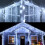 100 Battery Operated Icicle Lights With Clear Cable White Icicle String Lights 5