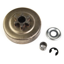 1-Set Kupplungstrommel-Ritzel 3/8" 6T Unterlegscheibenset Kupplungs-Trommelscheiben Nadellager E-Clip für MS170 180 Kettensäge-Werkzeugteil
