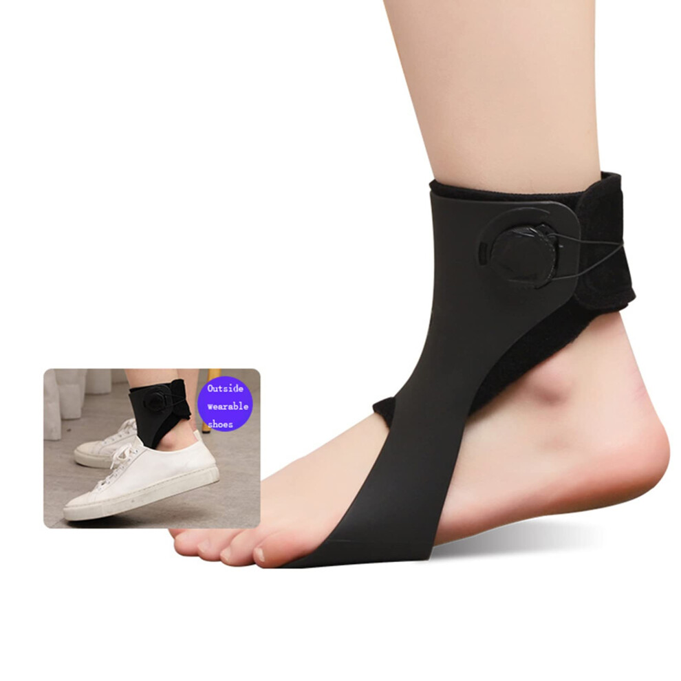 AFO Ankle Orthosis Splint Support for Foot Drop, Adjustable Brace Corrector for Improved Walking Gait and Hemiplegia Stroke Shoes Walking S Left