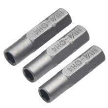 3PCS Präzisionsbithalter Elektrischer Schraubenzieher Sechskant-1/4-Zoll-Sechskantschaft-zu-4mm-Sockeltreiber-Bitadapter