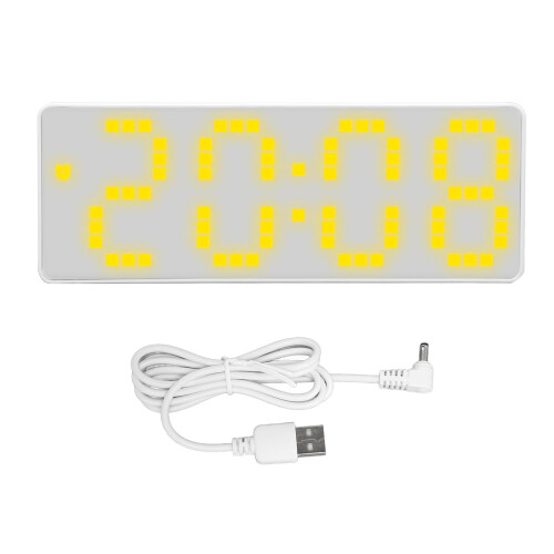 Stilvolle Digitale Wecker mit Gelb-Display und Einstellbarer Helligkeit 2