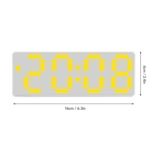 Stilvolle Digitale Wecker mit Gelb-Display und Einstellbarer Helligkeit 1