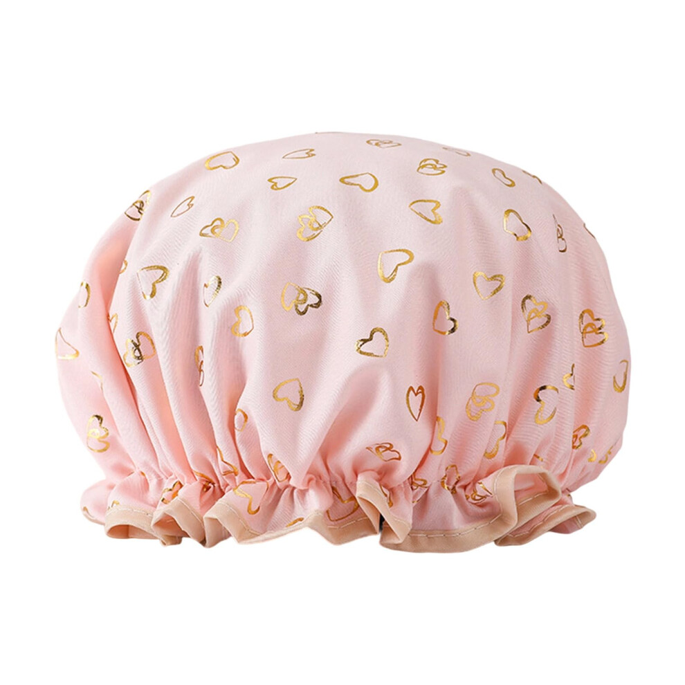 Double Layer Shower Caps For Women With Elastic Bands Elastic Band Shower Cap Hair Cover