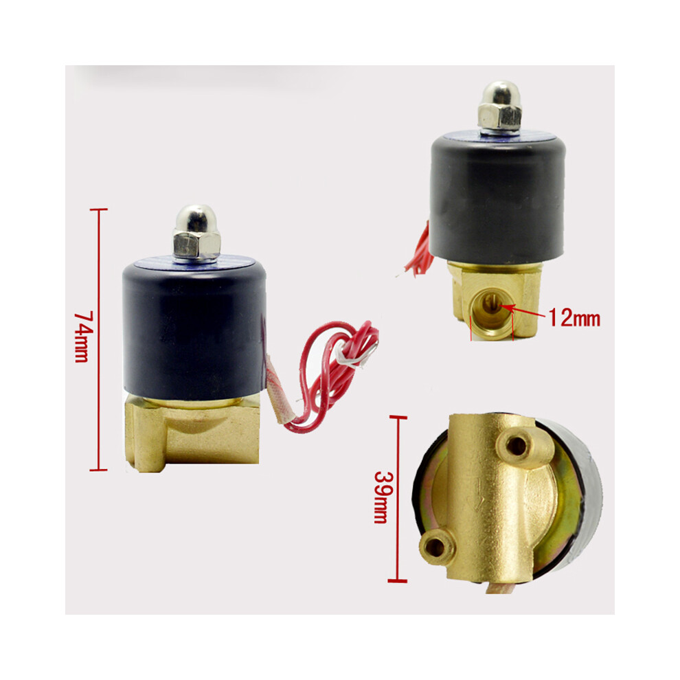 G1/4In Brass Electric Solenoid Valve Normally Closed 0Â0.8Mpa 6951373320599