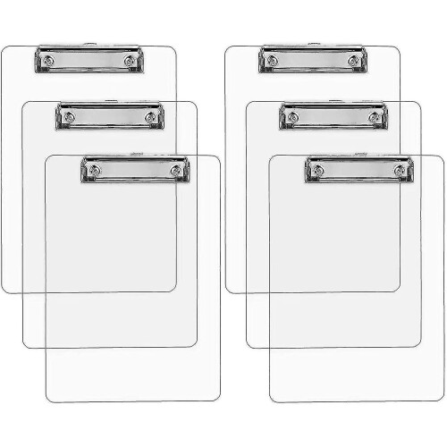 Set di 6 portadocumenti A4 - Portadocumenti trasparenti realizzati in acrilico resistente e sottile