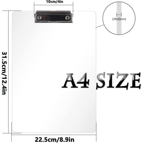 Set di 6 portadocumenti A4 - Portadocumenti trasparenti realizzati in acrilico resistente e sottile 2