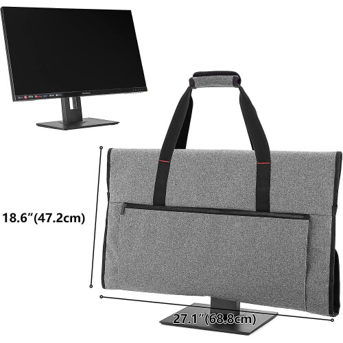 Θήκη οθόνης LCD 27" με βελούδινη επένδυση, γκρι 1