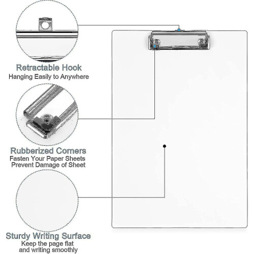 Set di 6 portadocumenti A4 - Portadocumenti trasparenti realizzati in acrilico resistente e sottile 1