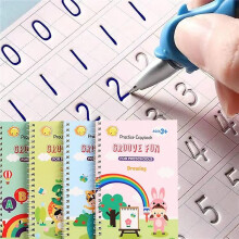 Cuaderno ranurado (juego de 4), cuaderno mágico para niños con bolígrafo de tinta invisible.
